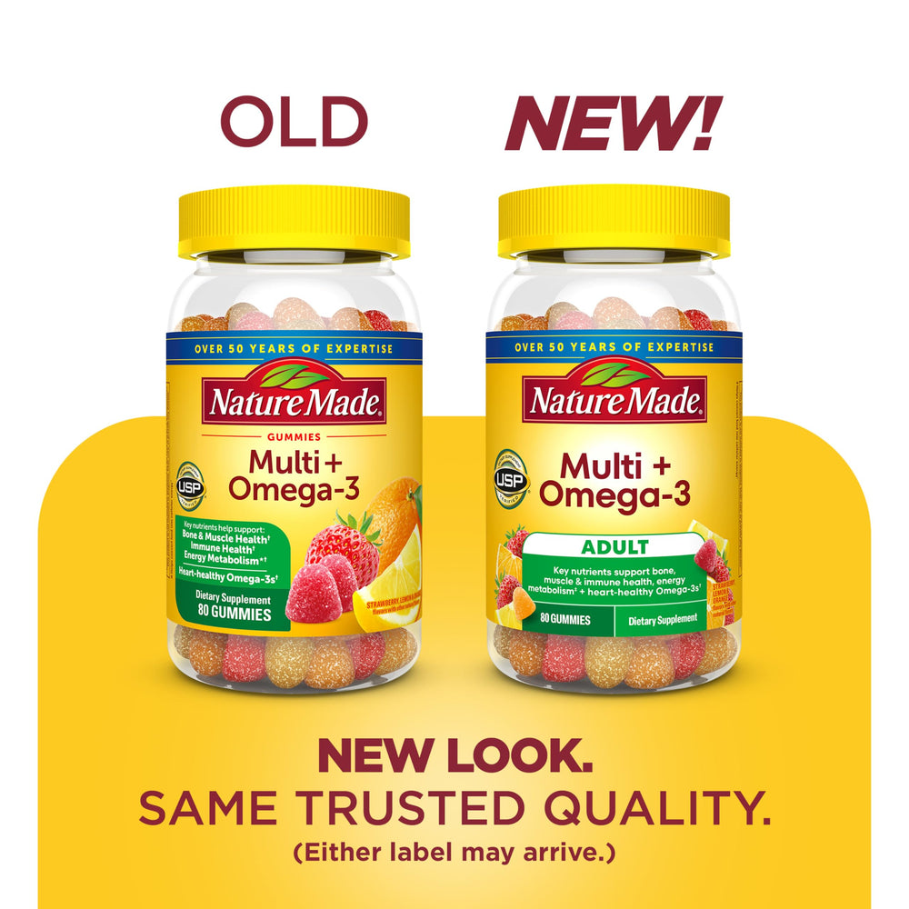 Nature Made primer plano de gomita destacando textura masticable y sabor