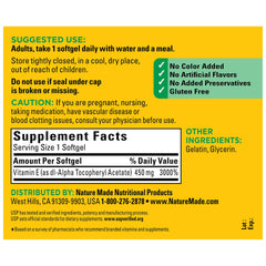 Nature Made etiqueta nutricional primer plano transparencia de ingredientes