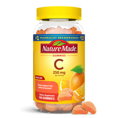 Nature Made frasco frontal mostrando 150 gomitas y conveniencia