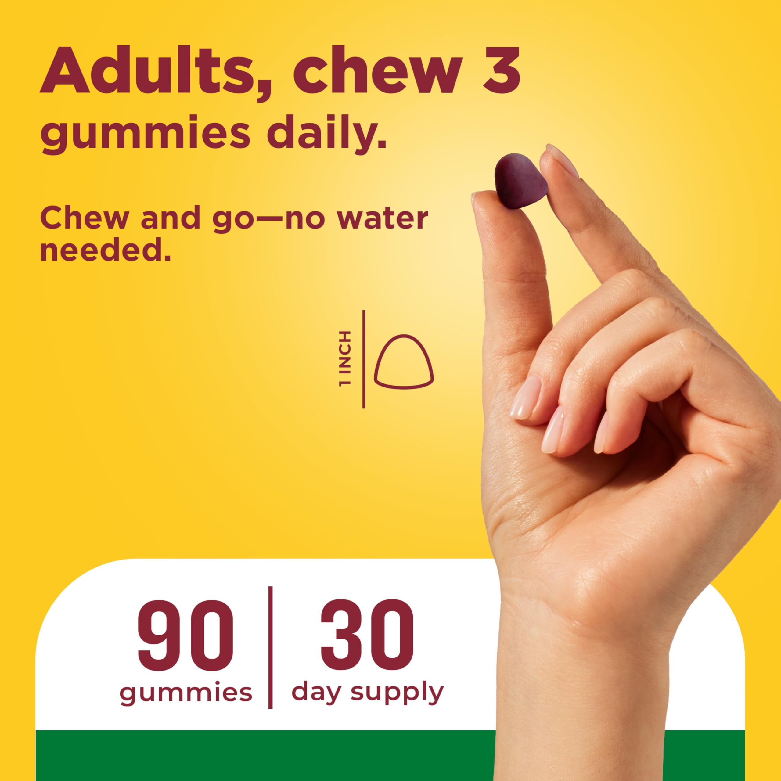 Nature Made gominolas en plato con frutos para ilustrar sabor mixed berry natural