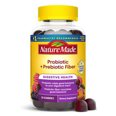 Nature Made empaque frontal mostrando la botella y beneficio de soporte digestivo