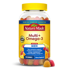 Nature Made frasco frontal que muestra 150 gomitas y beneficios claros