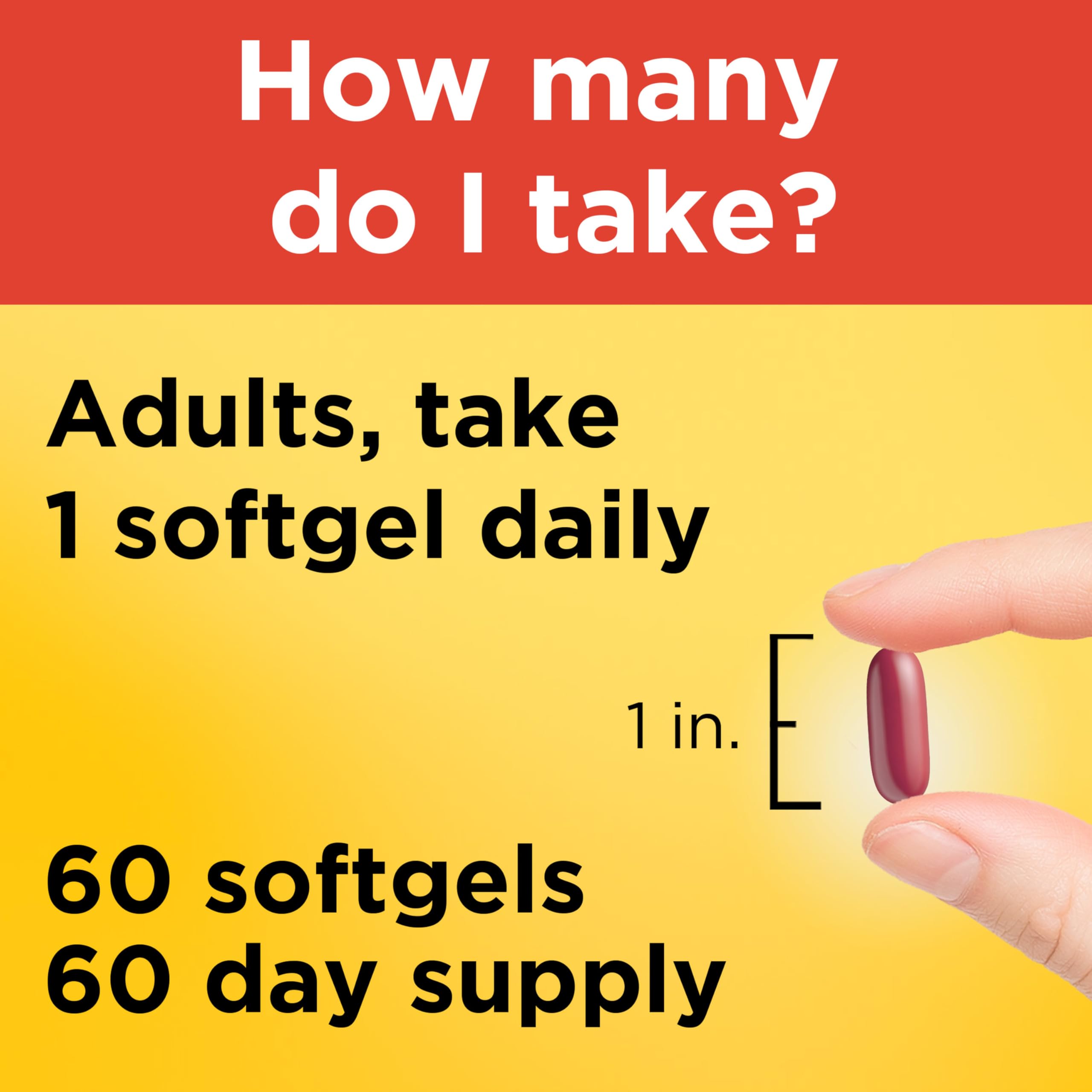 Nature Made softgels sobre fondo natural destacando fórmula sin aditivos