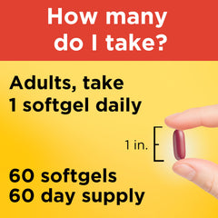 Nature Made softgels sobre fondo natural destacando fórmula sin aditivos