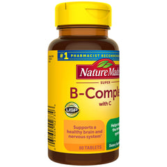 Composición Nature Made Super B Complex: vitaminas B clave.