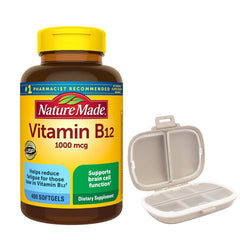 Nature Made frasco frente con 400 softgels, suministro prolongado