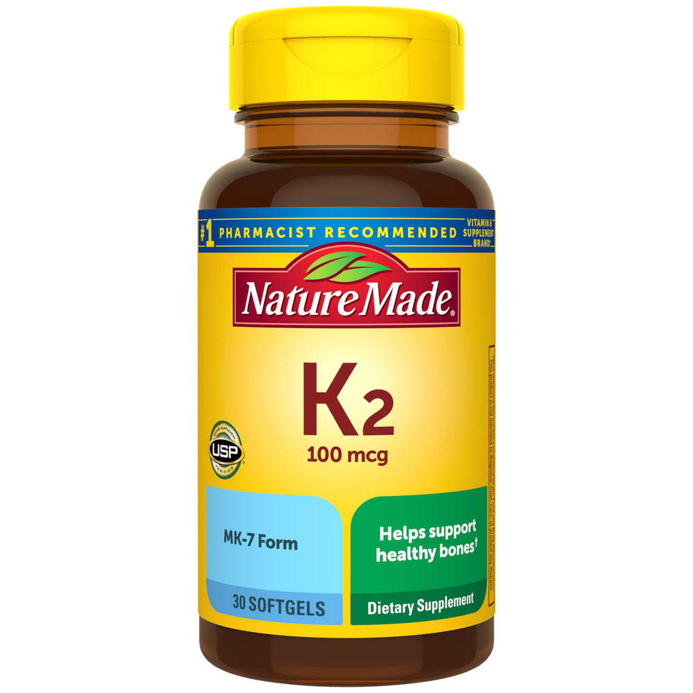 Nature Made frasco del producto mostrando diseño y tamaño, confianza de marca
