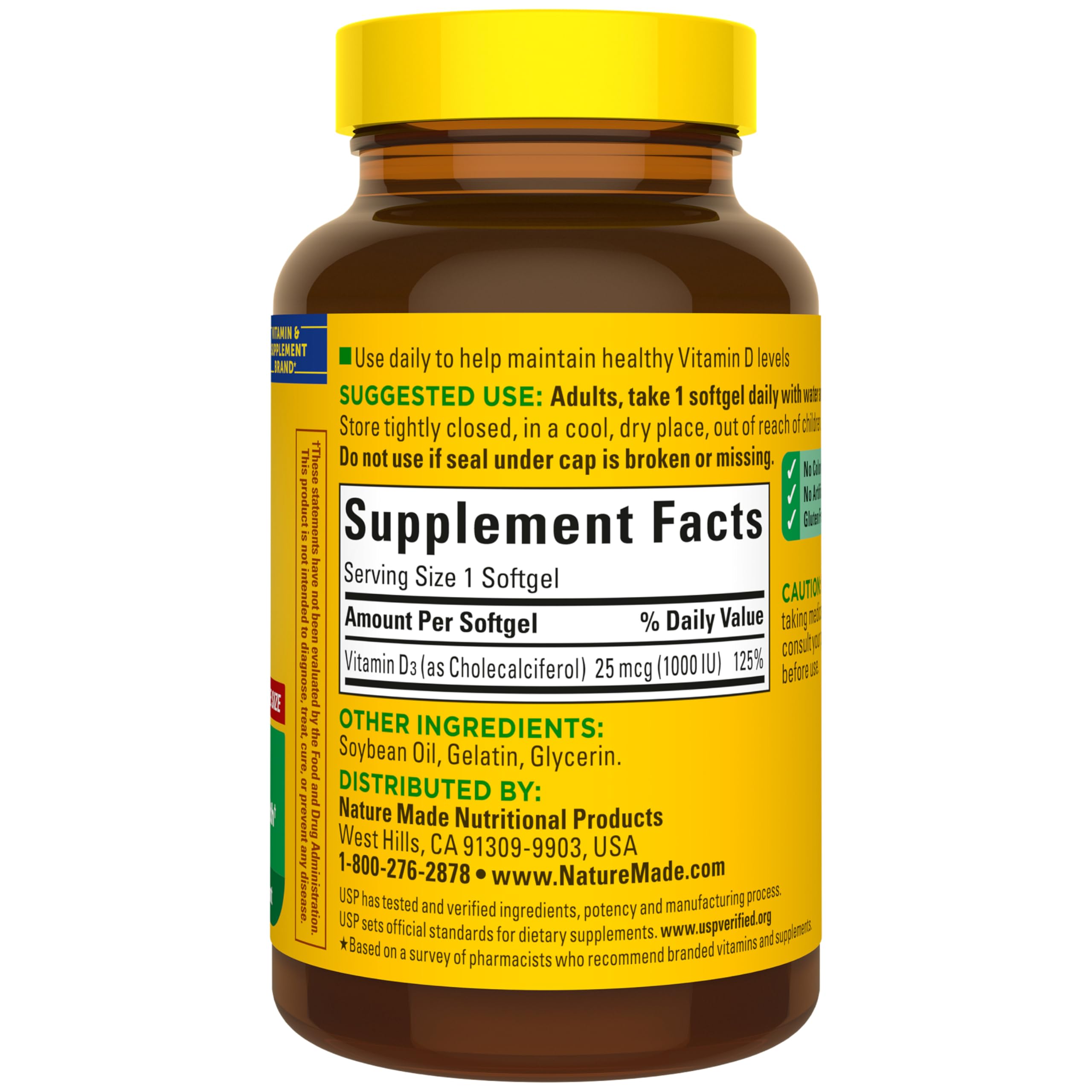 Nature Made softgels junto a un desayuno saludable para integración diaria