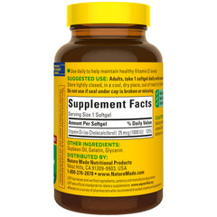 Nature Made softgels junto a un desayuno saludable para integración diaria