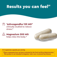Nature Made ingredientes Ashwagandha y magnesio juntos para equilibrio
