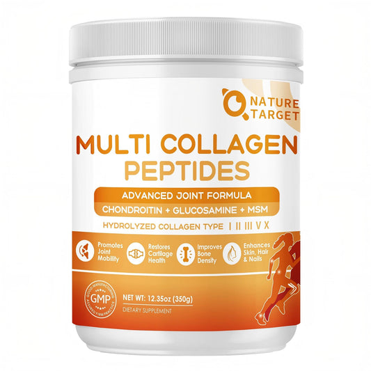 NATURE TARGET empaque frontal mostrando beneficios y porciones