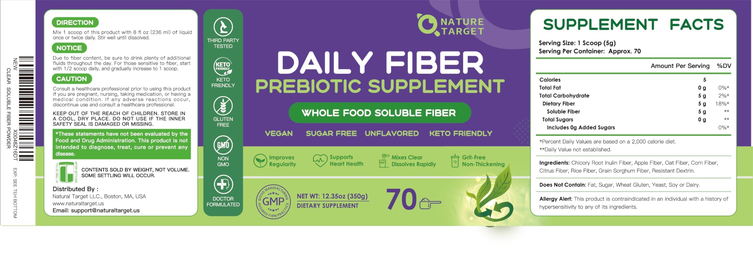 Nature Target en mesa de desayuno con frutas, promoviendo rutina saludable