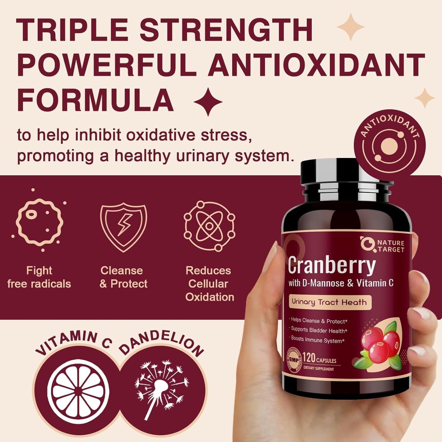 NATURE TARGET etiqueta con lista de ingredientes para confianza