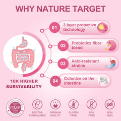NATURE TARGET tableta pequeña fácil de tragar para comodidad diaria