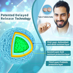 NATURE TARGET primer plano de la textura de la tableta mostrando formulación compacta