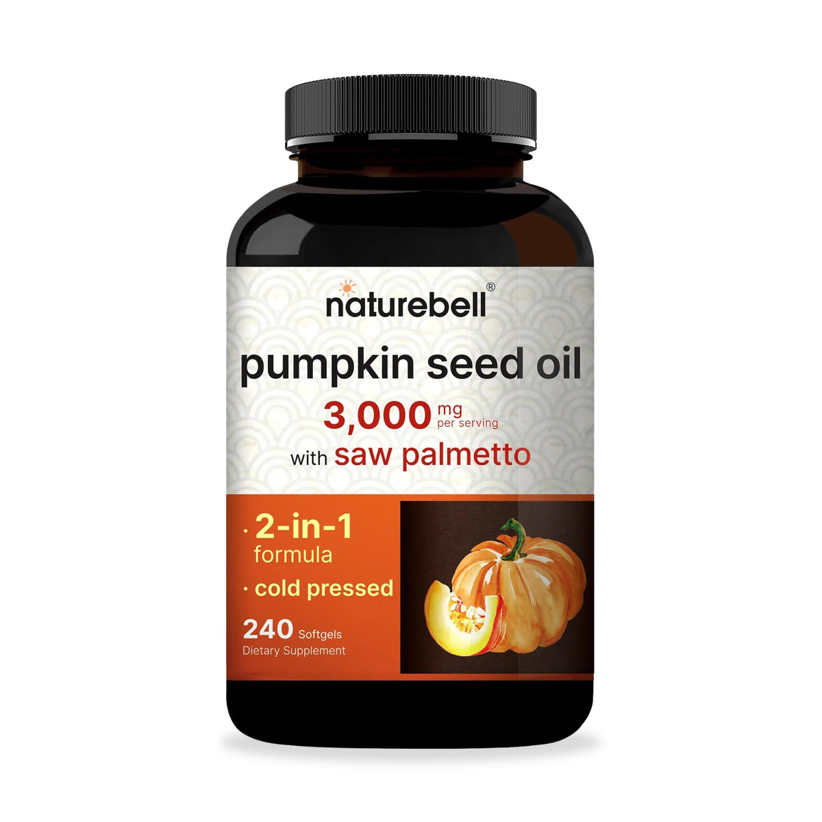 NatureBell aceite de semilla de calabaza 3000mg: apoyo nutricional para próstata y vejiga