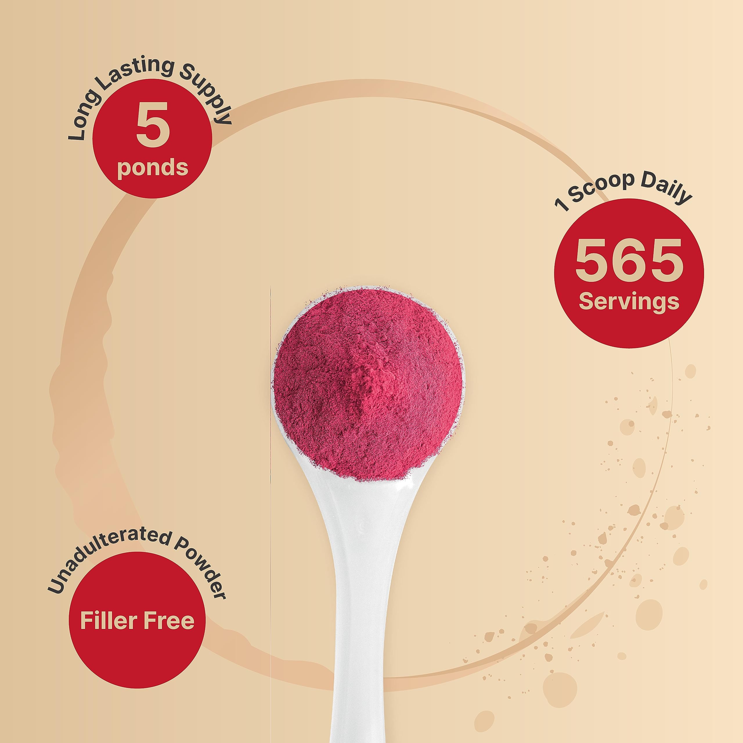 NatureBell beet root powder in smoothie, easy mixing and versatile.