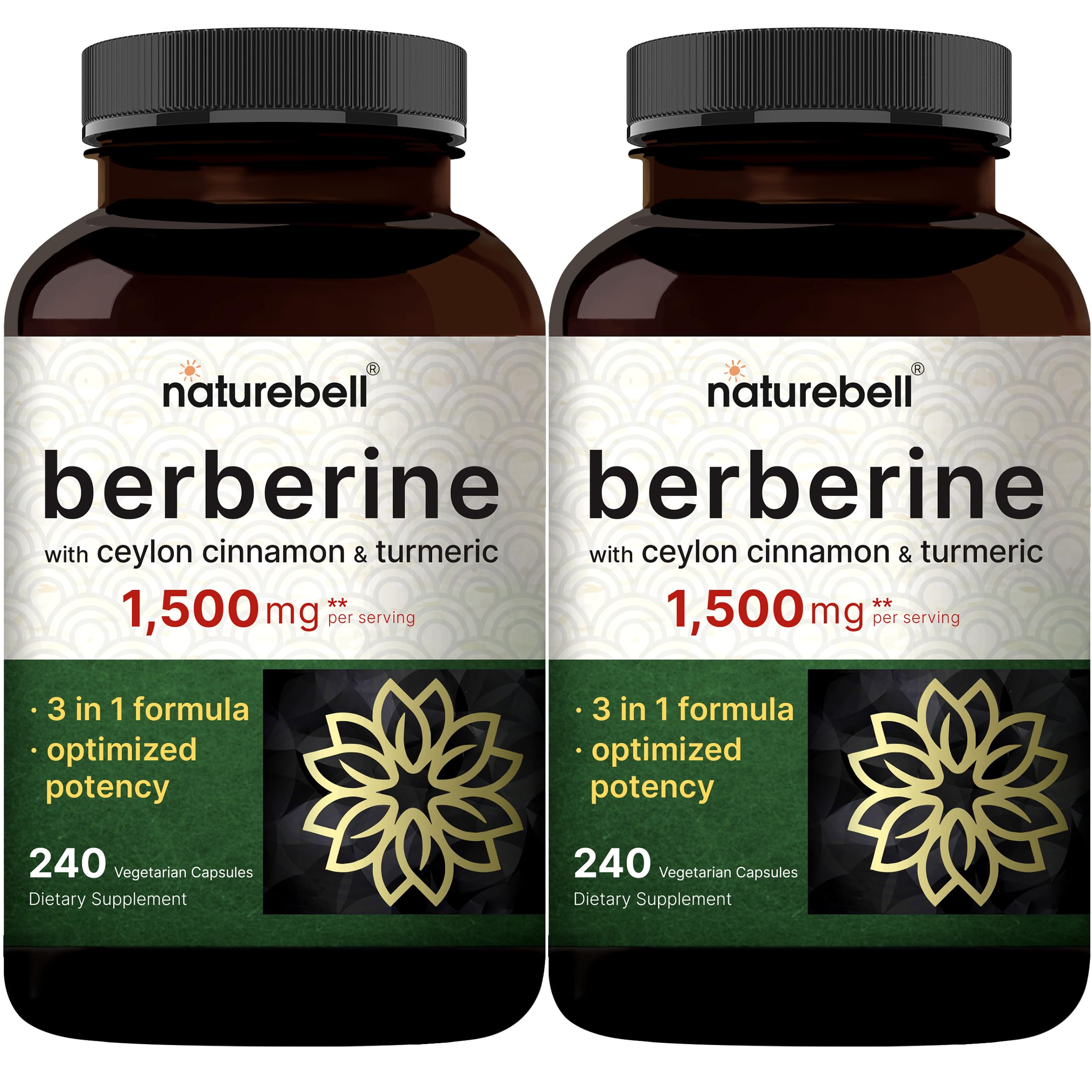 NatureBell Berberina 1500 mg en bote, apoyo para equilibrio general