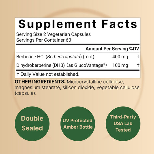 NatureBell Berberina HCl: cápsulas vegetales para bienestar diario.