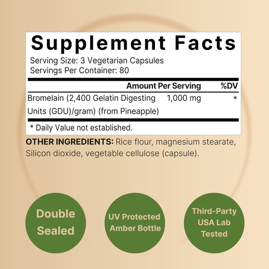 NatureBell etiqueta con ingredientes y potencia 2.400 GDU por gramo