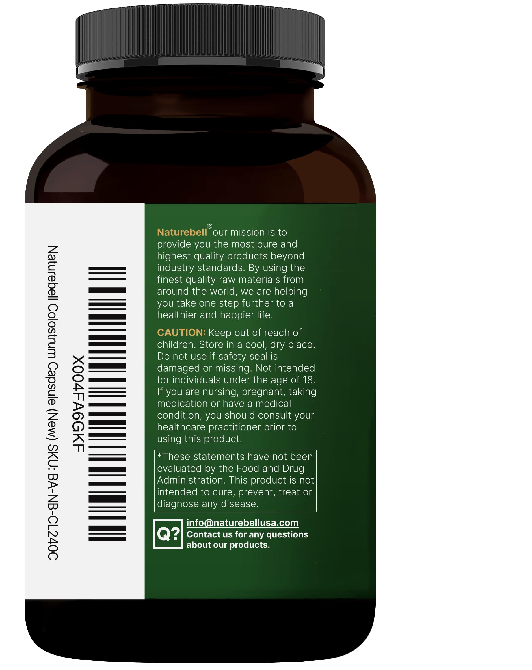 NatureBell certificado de análisis de laboratorio de terceros para seguridad comprobada