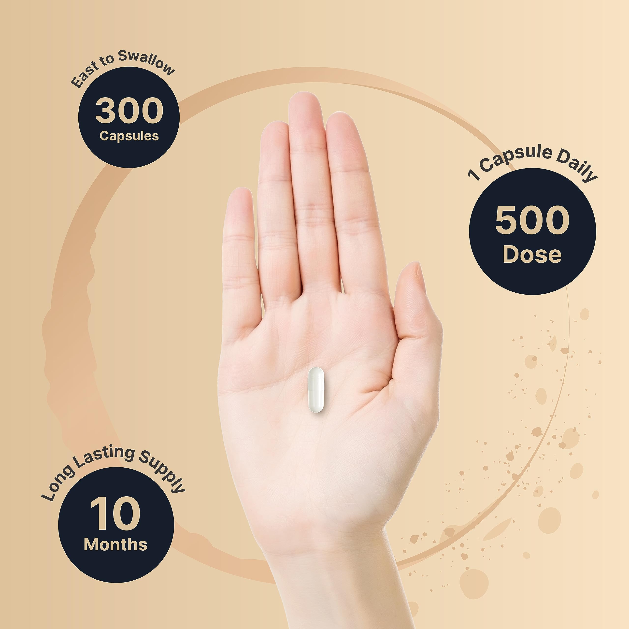 NatureBell cápsula junto a moneda para comparar tamaño y dosificación práctica