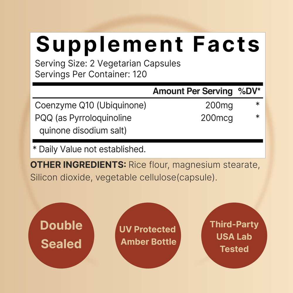 NatureBell CoQ10 con PQQ cápsulas vegetales listas para consumo diario