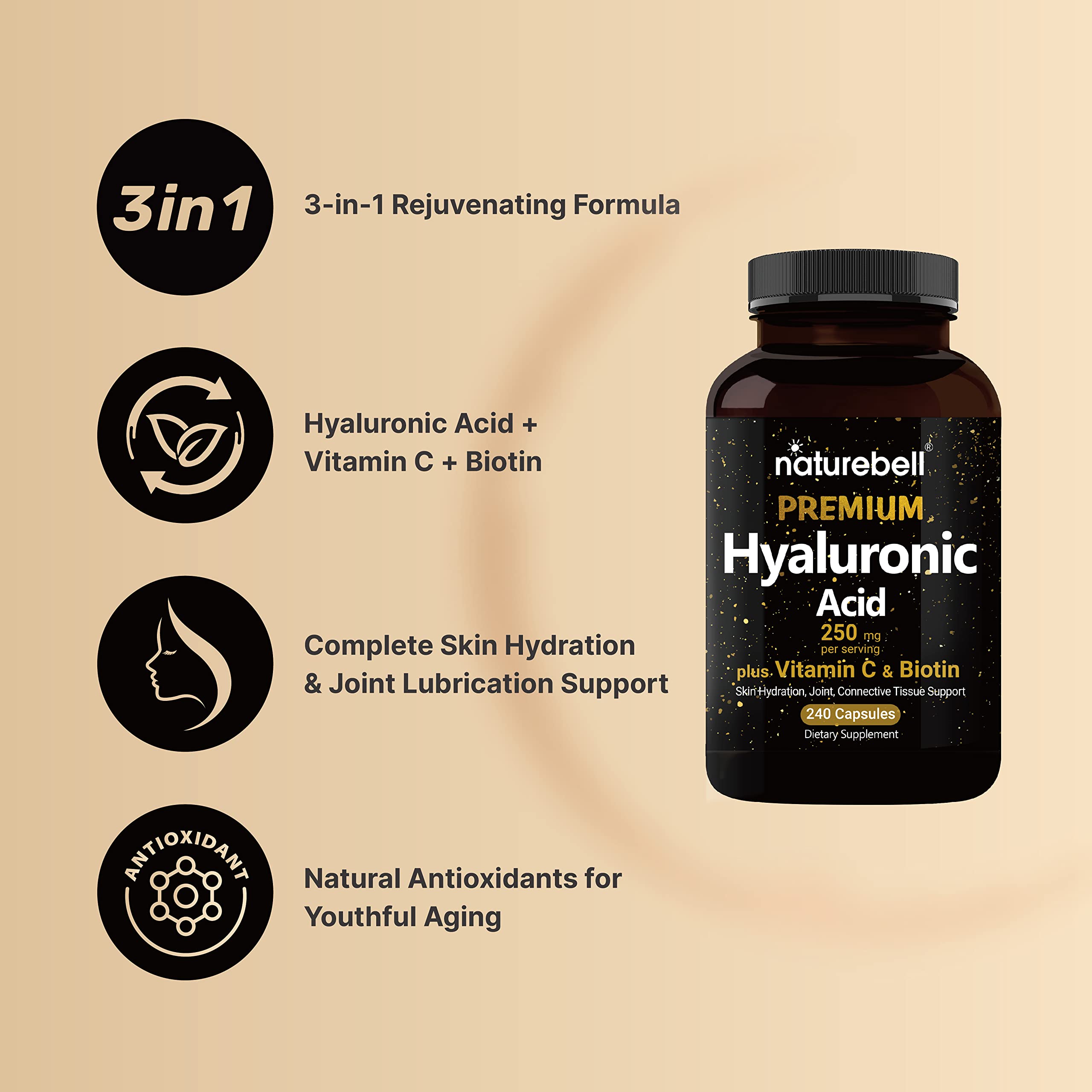 NatureBell primer plano de cápsula vegetal destacando pureza y solubilidad
