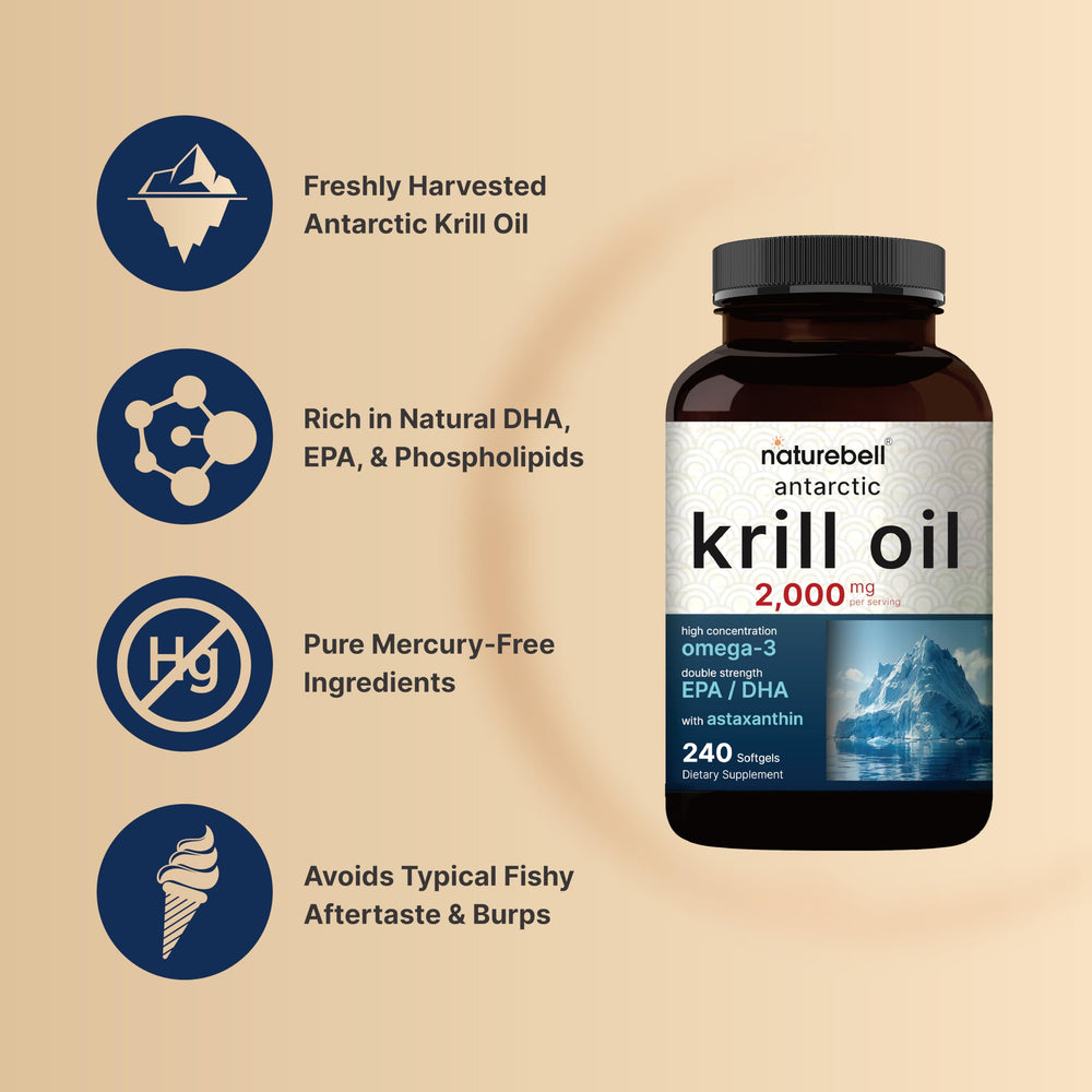NatureBell envase abierto con 240 softgels indicando duración prolongada