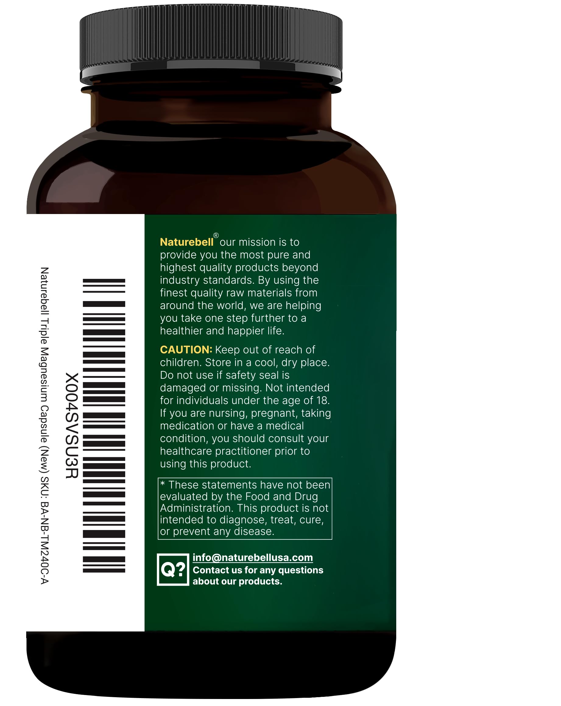 NatureBell empaque con sello cGMP y garantía de calidad