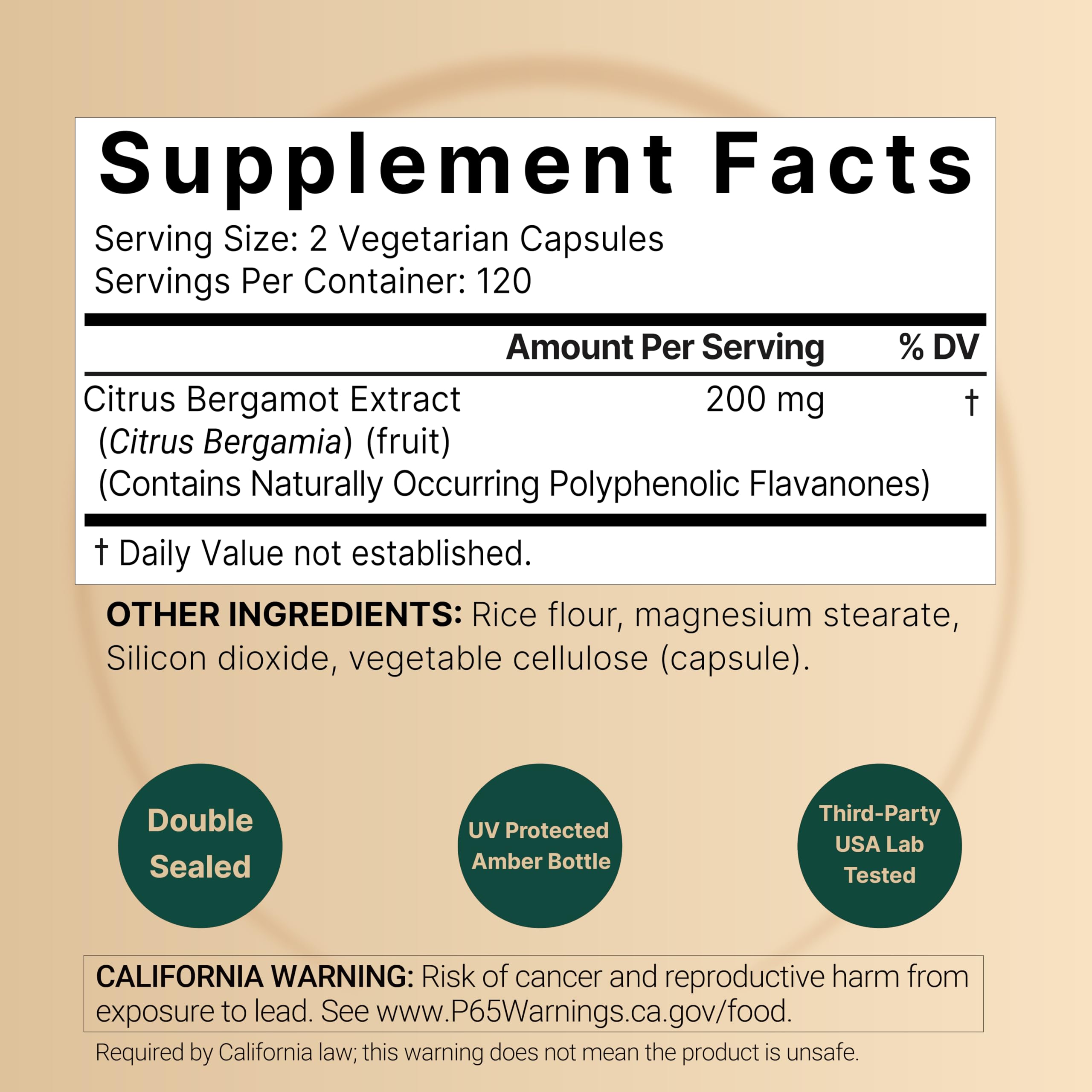NatureBell etiqueta con lista de ingredientes y certificaciones claras