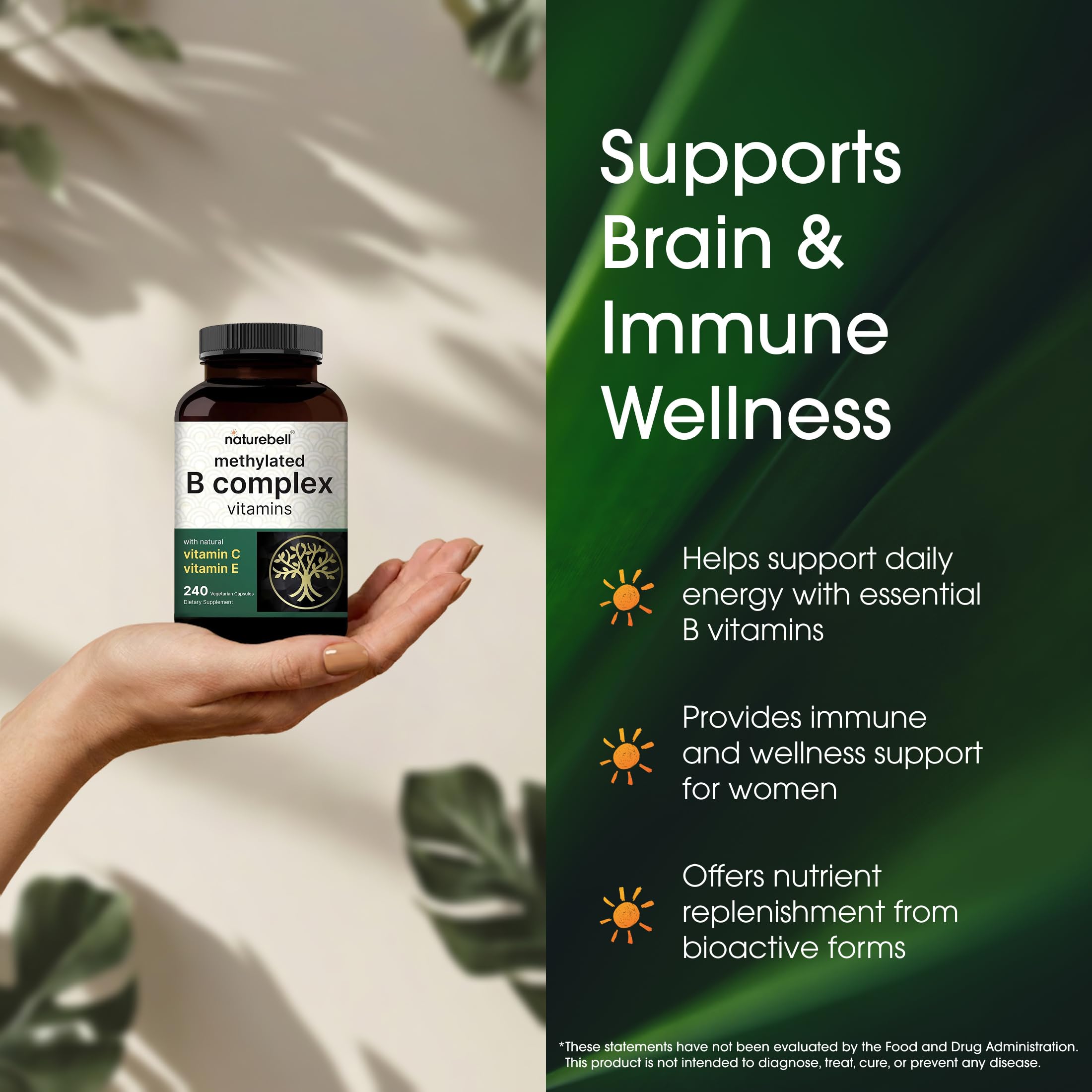 NatureBell etiqueta de ingredientes con lista de 12 componentes