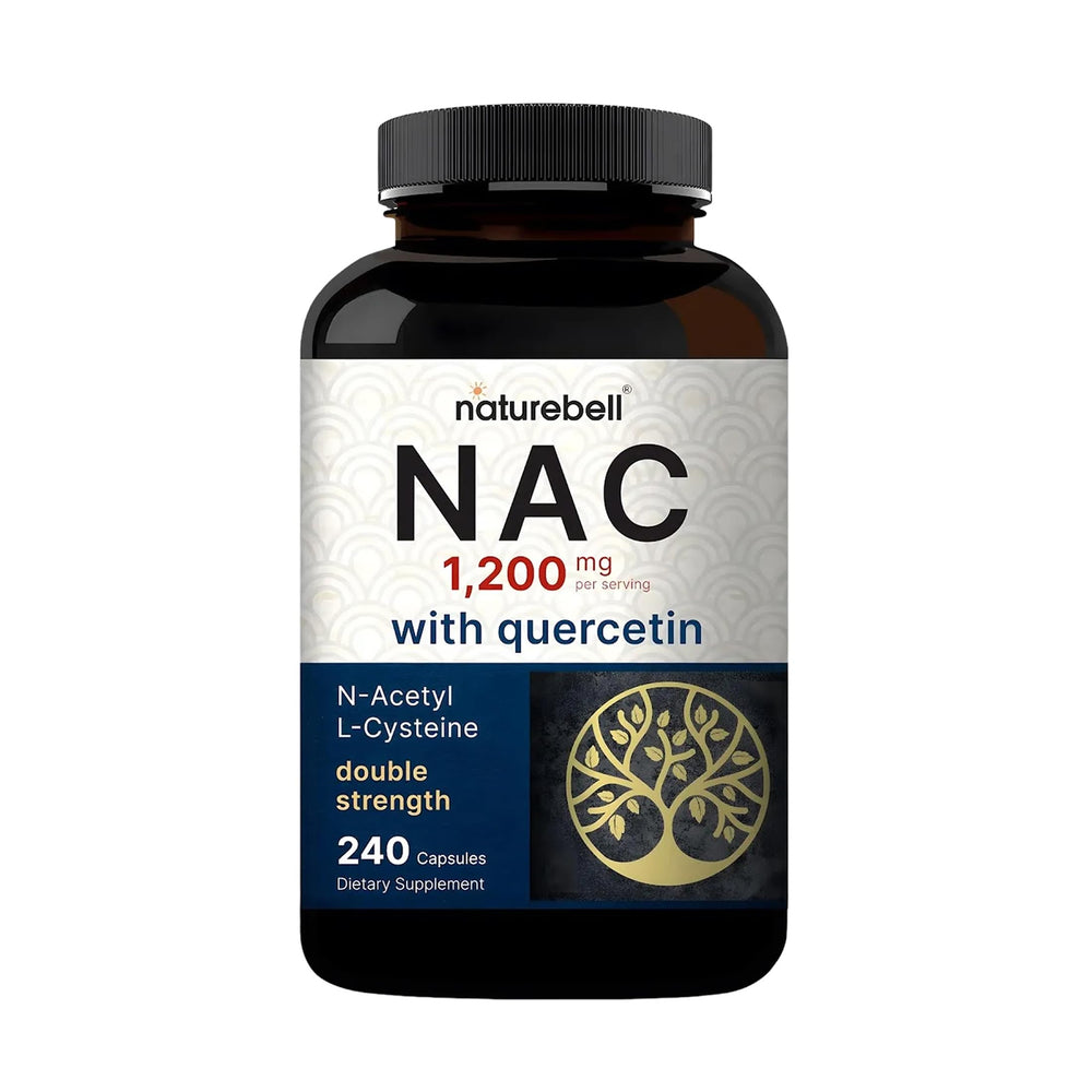 NatureBell frasco frontal mostrando etiqueta y beneficio de dosis alta