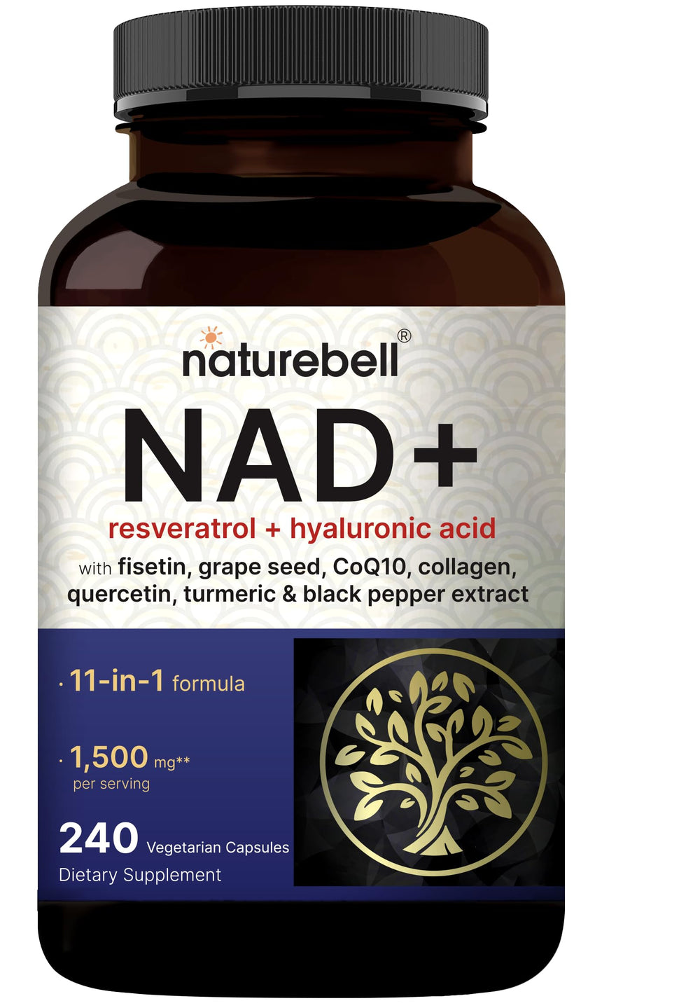 NatureBell frente del frasco mostrando etiqueta clara y beneficios