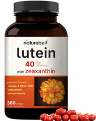 NatureBell frontal de la botella mostrando 360 softgels y beneficios