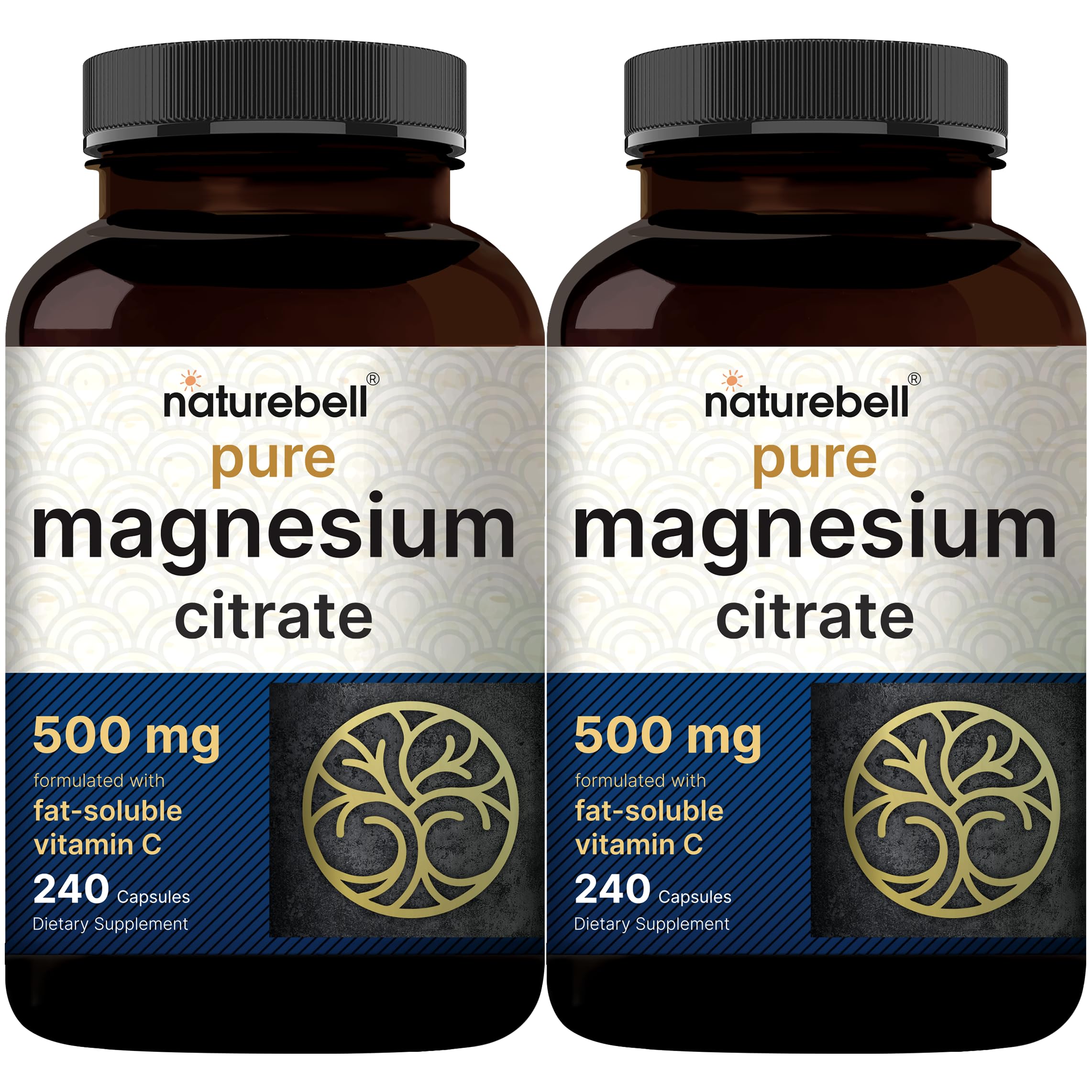 NatureBell pack frontal mostrando dos frascos y beneficios claros