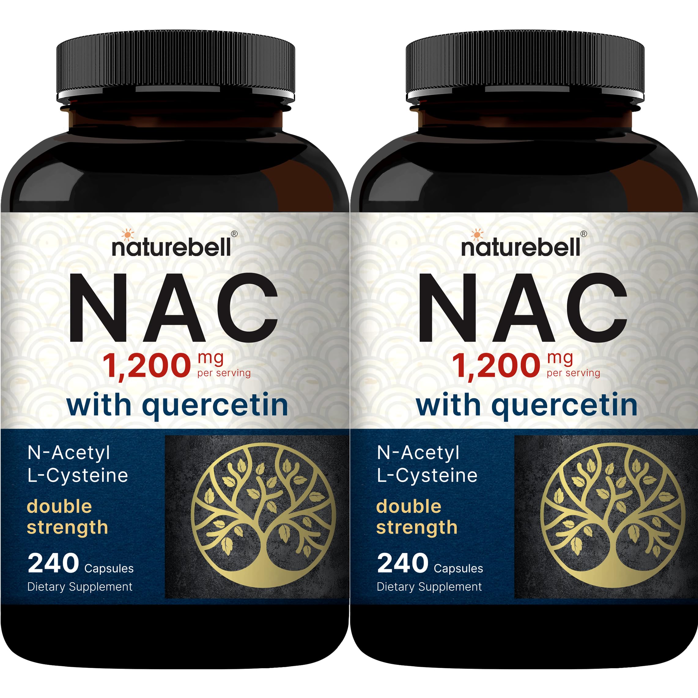 NatureBell vista frontal del pack con doble frasco y beneficios visibles
