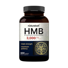 NatureBell frasco fronta l mostrando 300 cápsulas y beneficio de soporte muscular