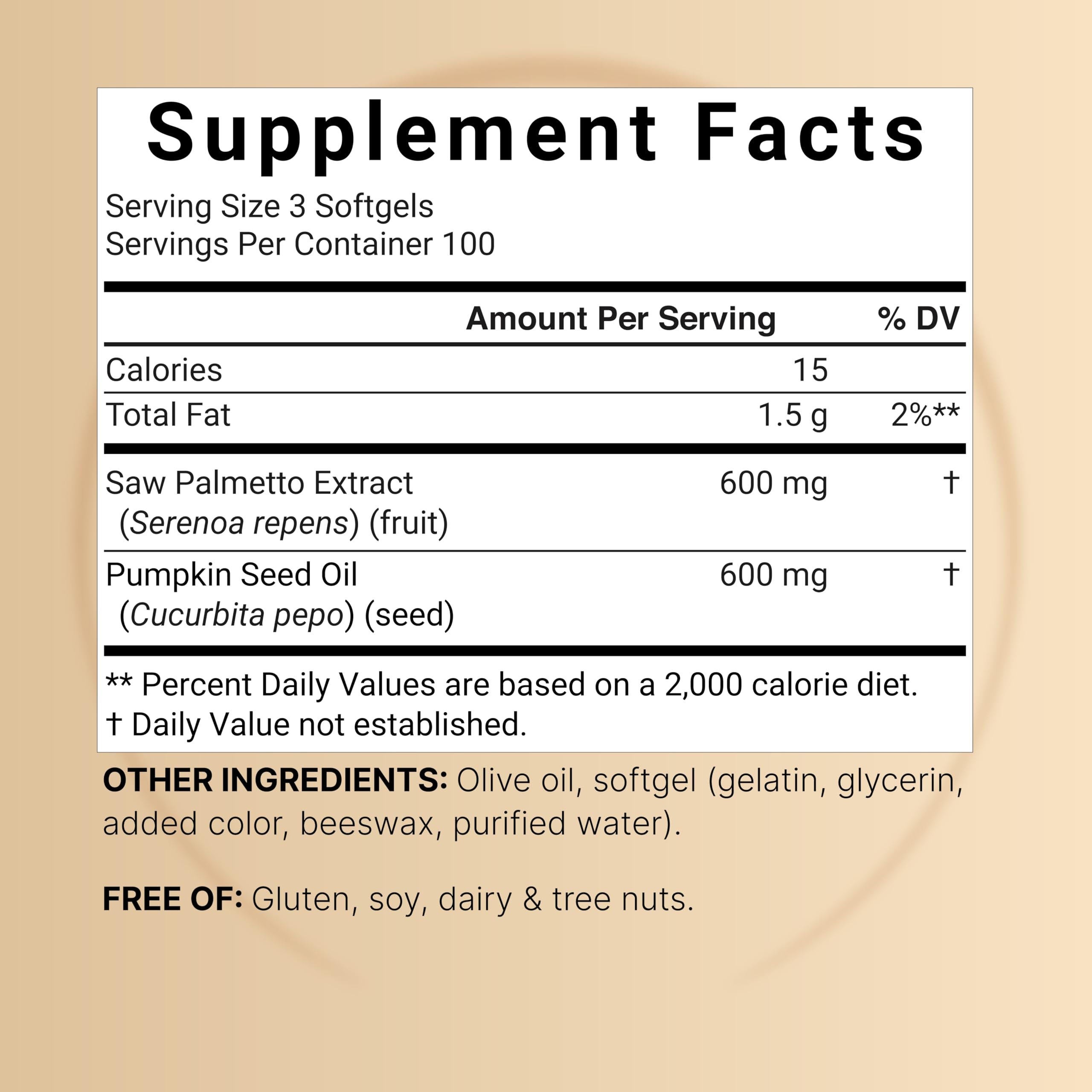 NatureBell etiqueta lateral con información de ingredientes y dosis