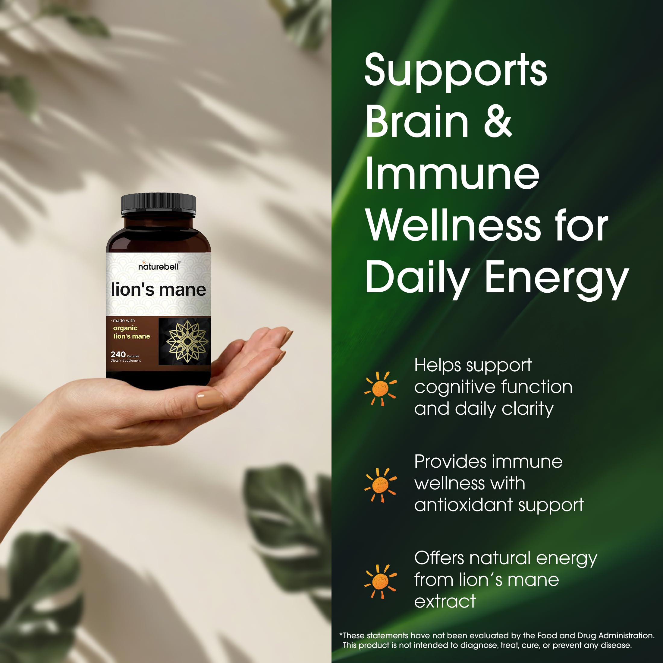 NatureBell etiqueta nutricional destacando extracto 15:1 y ingredientes