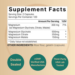 NatureBell Magnesium Complex 1000mg etiqueta destacada: información clara en el envase.