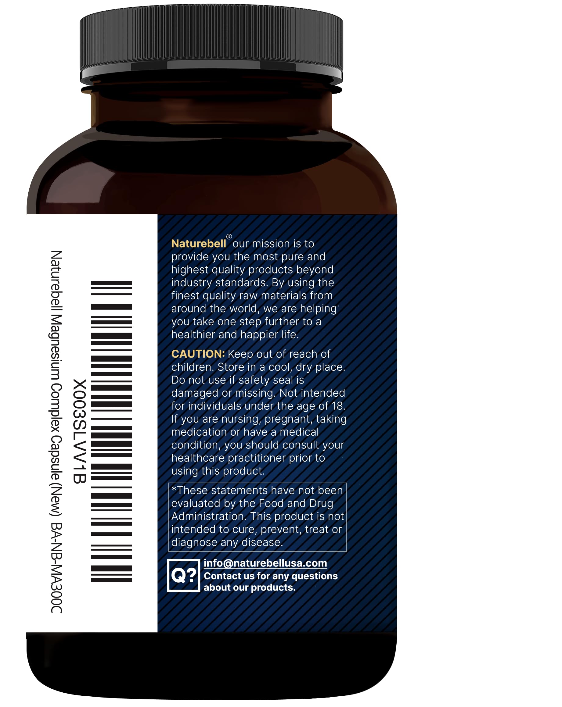 NatureBell etiqueta Made in USA y sello de pruebas de terceros, confianza y calidad