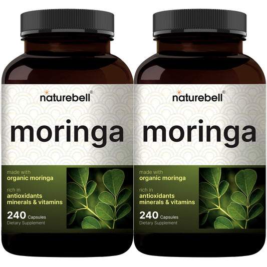 NatureBell Moringa: cápsulas 2 pack para suministro cómodo y estable.
