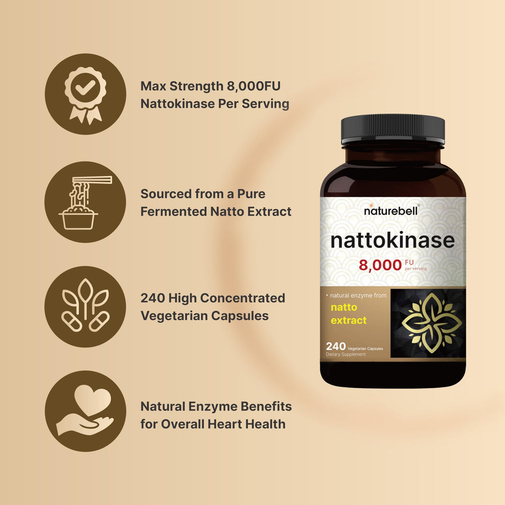 NatureBell Nattokinase - etiqueta no transgénico: producto auténtico y sin organismos modificados.