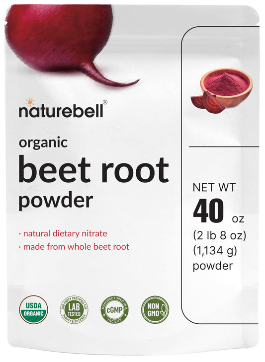 NatureBell empaque frontal mostrando 40 oz y uso orgánico
