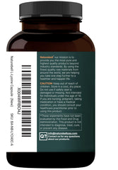 Frasco NatureBell abierto mostrando 240 cápsulas y la cantidad por pack