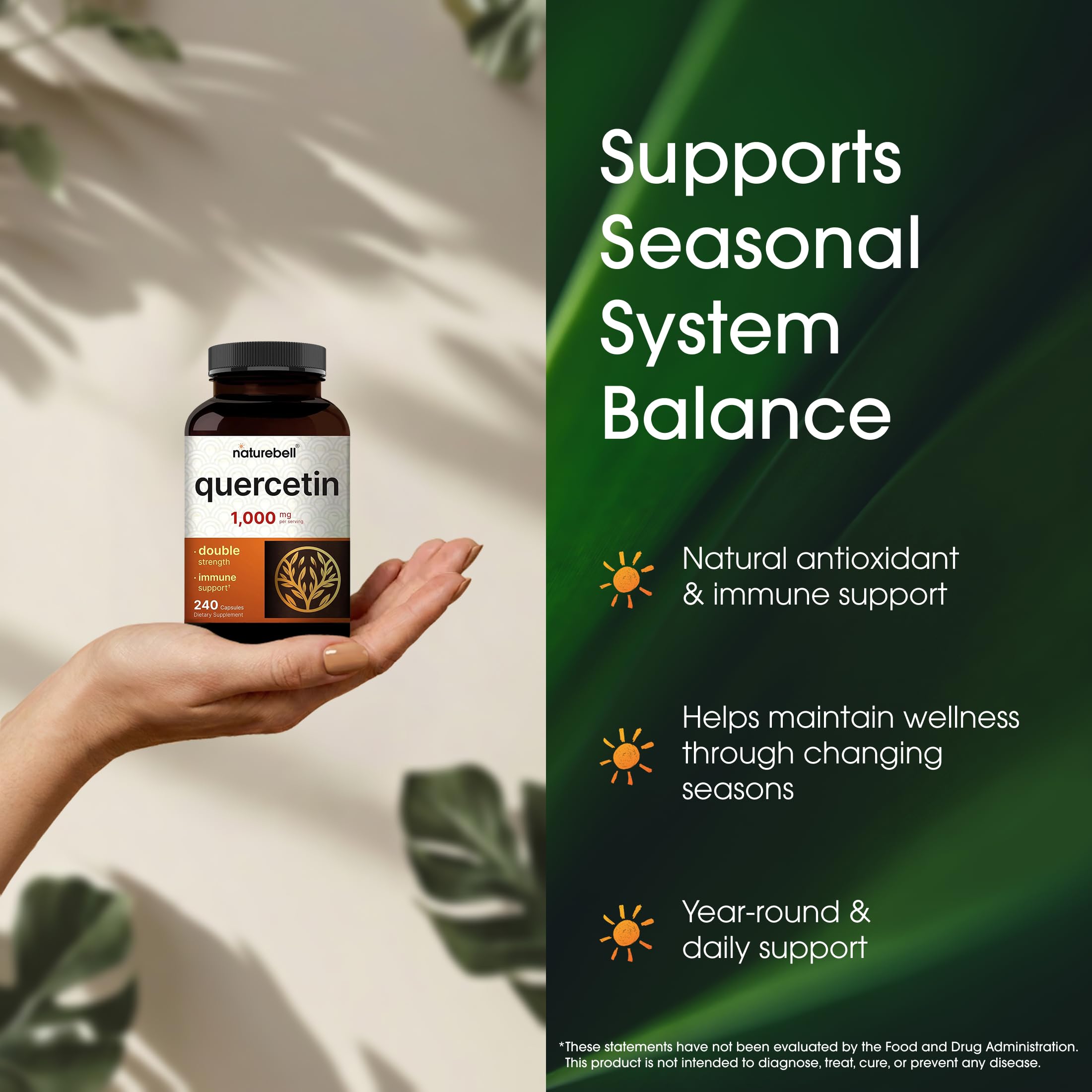 NatureBell cápsula en mano para comparar tamaño y comodidad