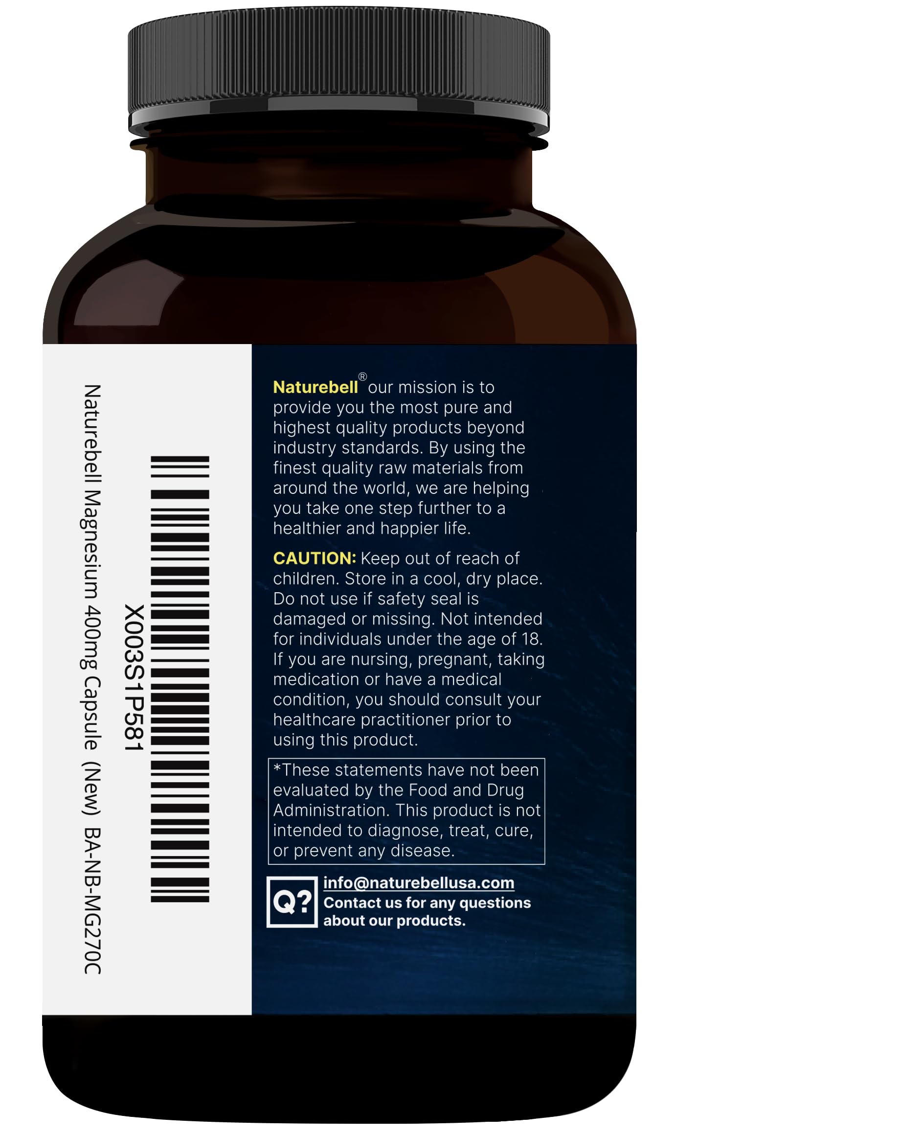 NatureBell íconos que indican vegan, sin gluten y sin OGM, claridad de ingredientes