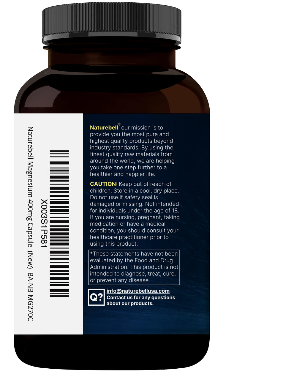 NatureBell íconos que indican vegan, sin gluten y sin OGM, claridad de ingredientes