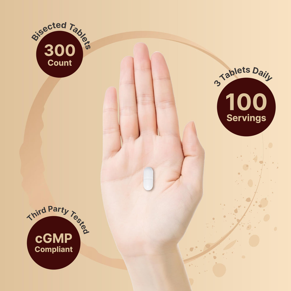 NatureBell tabletas en mano demostrando escala y control de dosis
